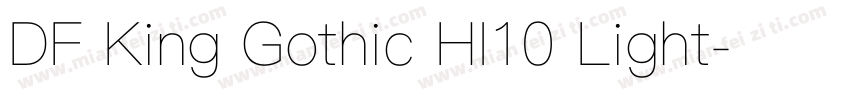 DF King Gothic HI10 Light字体转换